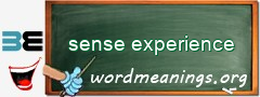 WordMeaning blackboard for sense experience